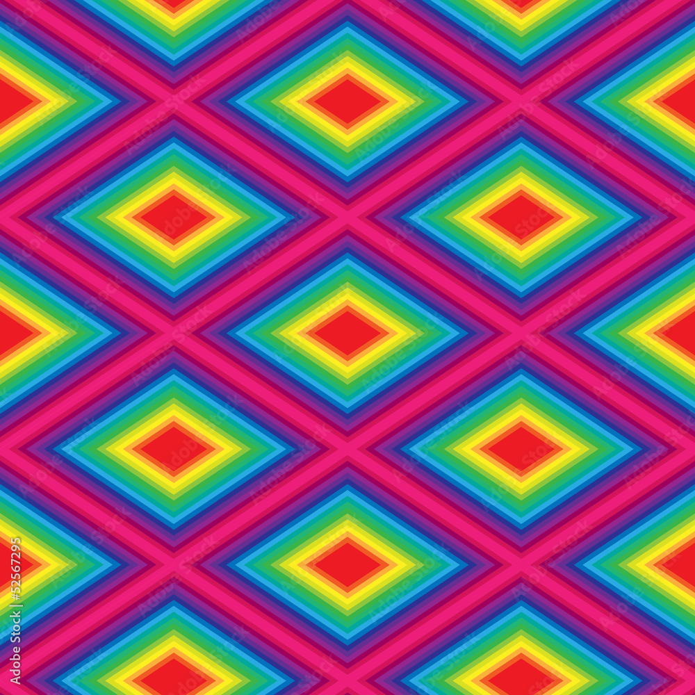 Poster Rainbow geometric pattern. Seamless spectrum background