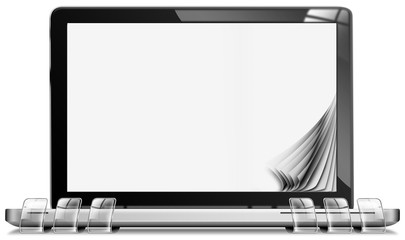 Computer with Blank Pages