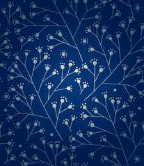 Floral winter pattern  Ice ornament