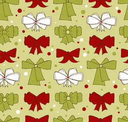 Seamless background with bows