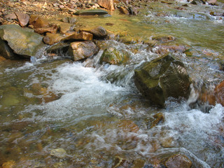 Small mountain river flow