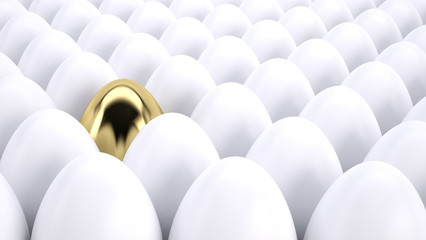 golden egg standing out