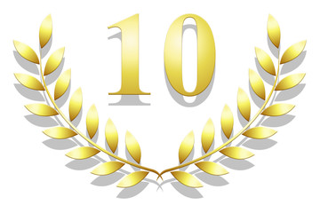 Lauriers or, dix