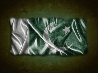 Vintage Pakistan flag.