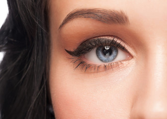 Fototapeta premium Blue eye with makeup