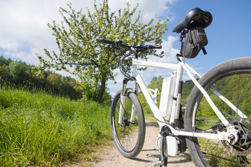 Fototapeta na wymiar e-bike, Pedelec, akku, fahrrad, rower górski