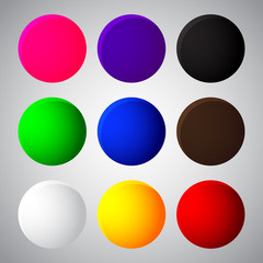 vector colorful balls web button