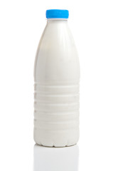 Milk bottle isolated on white background