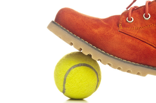 Tennis Ball And Red Shoe