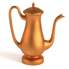 3d render of antique teapot