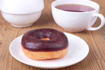 Donut on a plate
