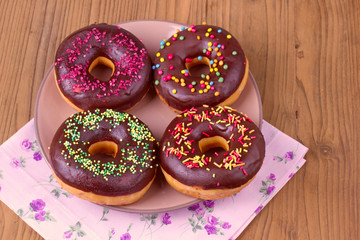 Donuts on a plate
