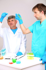 Physician and assayer during research on room background