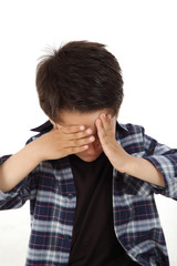 Fototapeta premium Male child with fear expression