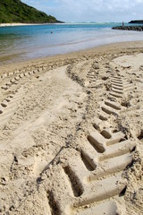 Tire Tracks in Sand 2