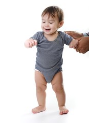 Happy Toddler learning to walk