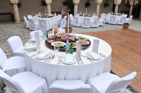 Catering, Wedding reception area