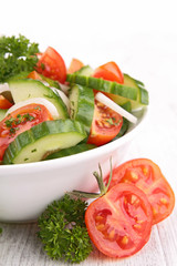 tomato,cucumber and onion salad