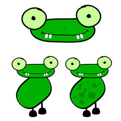 frog cartoon vector illustration