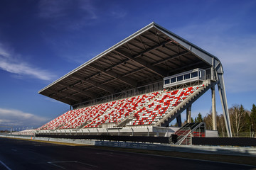 Giant tribune with colorized seats