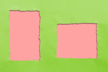 Passepartout, Papier Grün, rosa