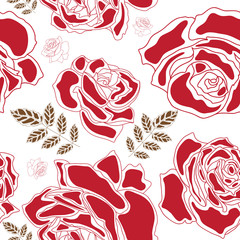 roses seamless pattern