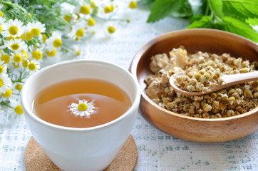 tea break with chamomile