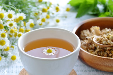 tea break with chamomile