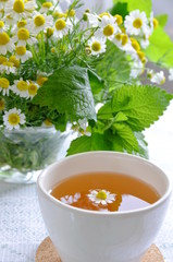 tea break with chamomile