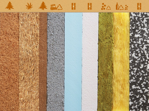 various materials for thermal insulation