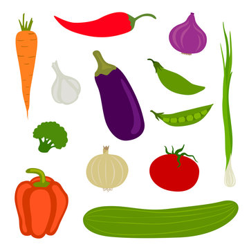 Vector Illustration of Abstract Vegetables