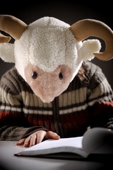 Fine portrait of cute little boy in retro style