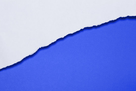 Papierfransen, diagonal, weiss, ultramarinblau