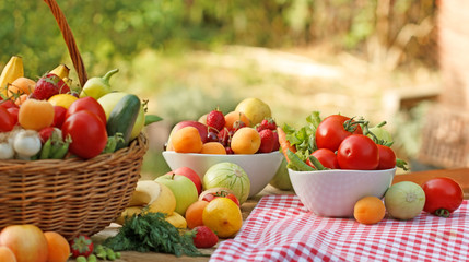 Fresh fruits and vegetables