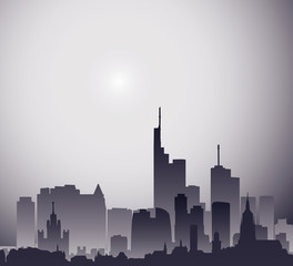 Naklejka premium city on gray