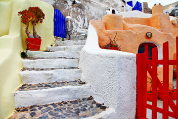 colors of Greece series- streets of Santorini