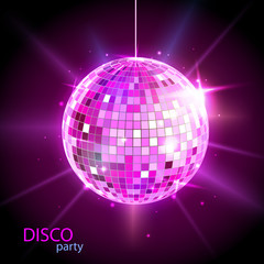 Disco ball. Disco background