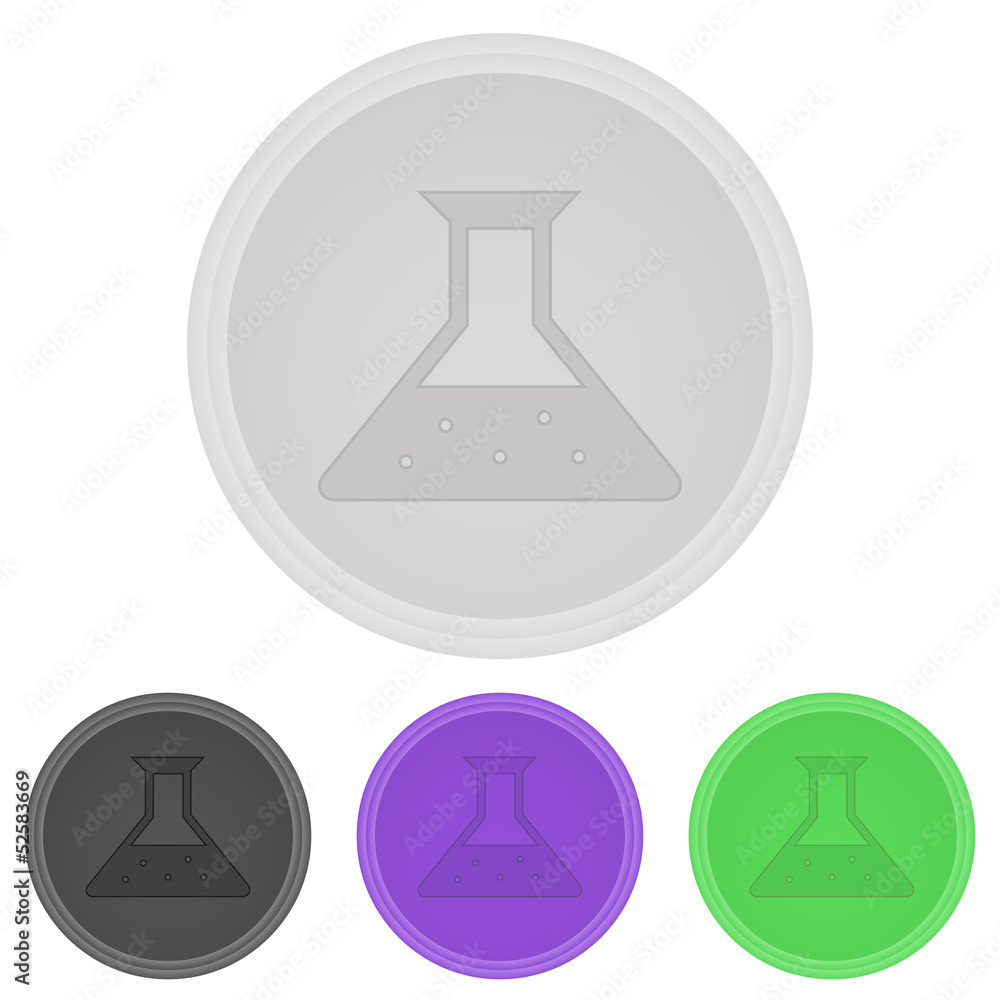Poster vector illustration web buttons - flask