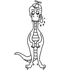 Funny Stupid Comic Dino