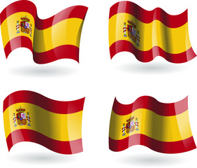 Obraz premium 4 bandeiras da Espanha