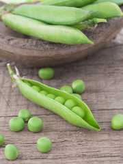 green fresh peas
