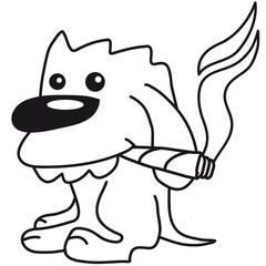 Funny High Dog With Joint