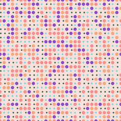 Seamless polka dot vector pattern.