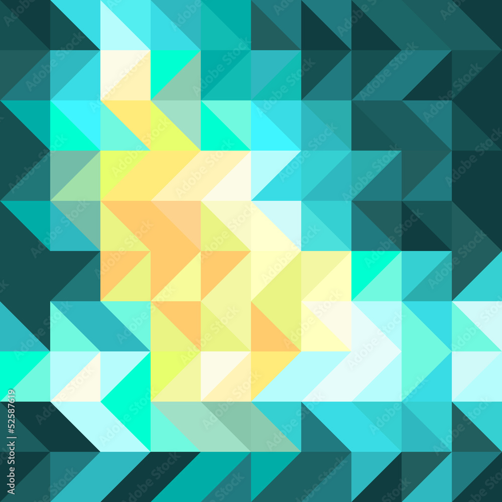 Poster vector abstract geometric colorful triangles background.