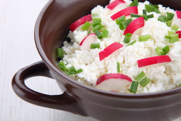 Cottage cheese witch radish