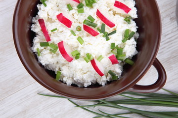 Cottage cheese witch radish