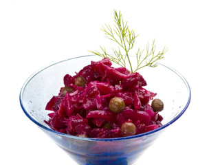 Vinaigrette Russian beetroot salad