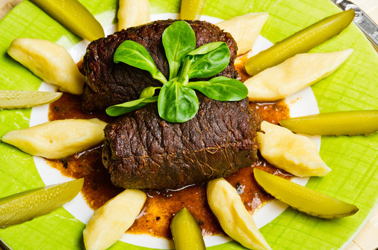 Traditional beef roulades