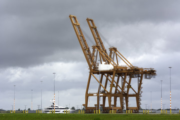 Massive crane in harbour