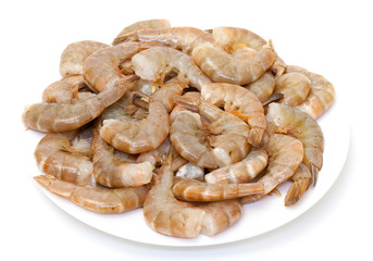 Raw headless prawns